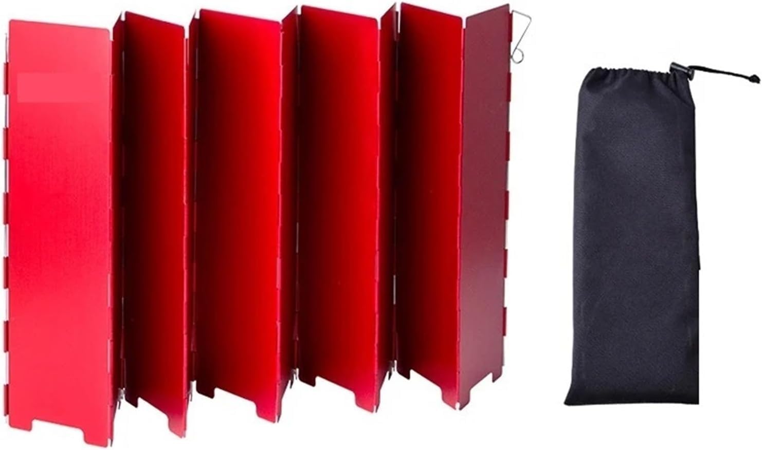 JvFbjLF Portable Folding Camping Stove Windscreen, 10 Plates(Red)