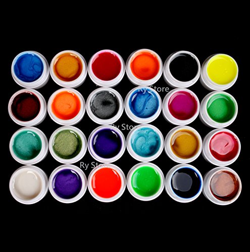 Professional Uv Color Builder Gel False Tips Acrylic Nail Art Set for Beauty Salon Shop, 12 16　24 28 30 36 Mixed Color P