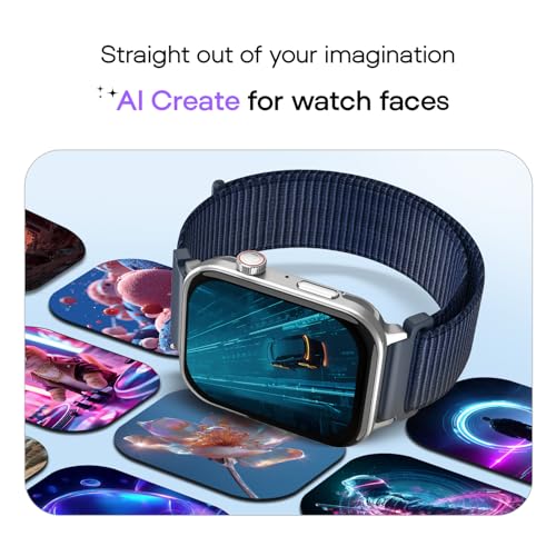 Image of Noise Icon 5 Smartwatch with AI Watch Faces & AI Search, 1.95 inch AMOLED Display, 10 Days Battery, Bluetooth Calling, 100+ Sports Modes, IP68 (Blue Weave)