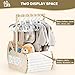GiftAmaz Large Wooden Baby Shower Crate Closet, Cradle Shaped Baby Shower Basket with Handle, Welcome Gift Basket for Newborn Baby Boys Girls Nursery, Pregnancy Gifts for New Mom Parents