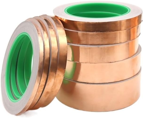 GUMMMY Length 20M Adhesive Conductive Copper Foil Tape 5/6/8/10/15/20/25/30/35/40/45/50mm Single/Double Sided Conduct Copper Foil Tapes (Size : 30 mm)