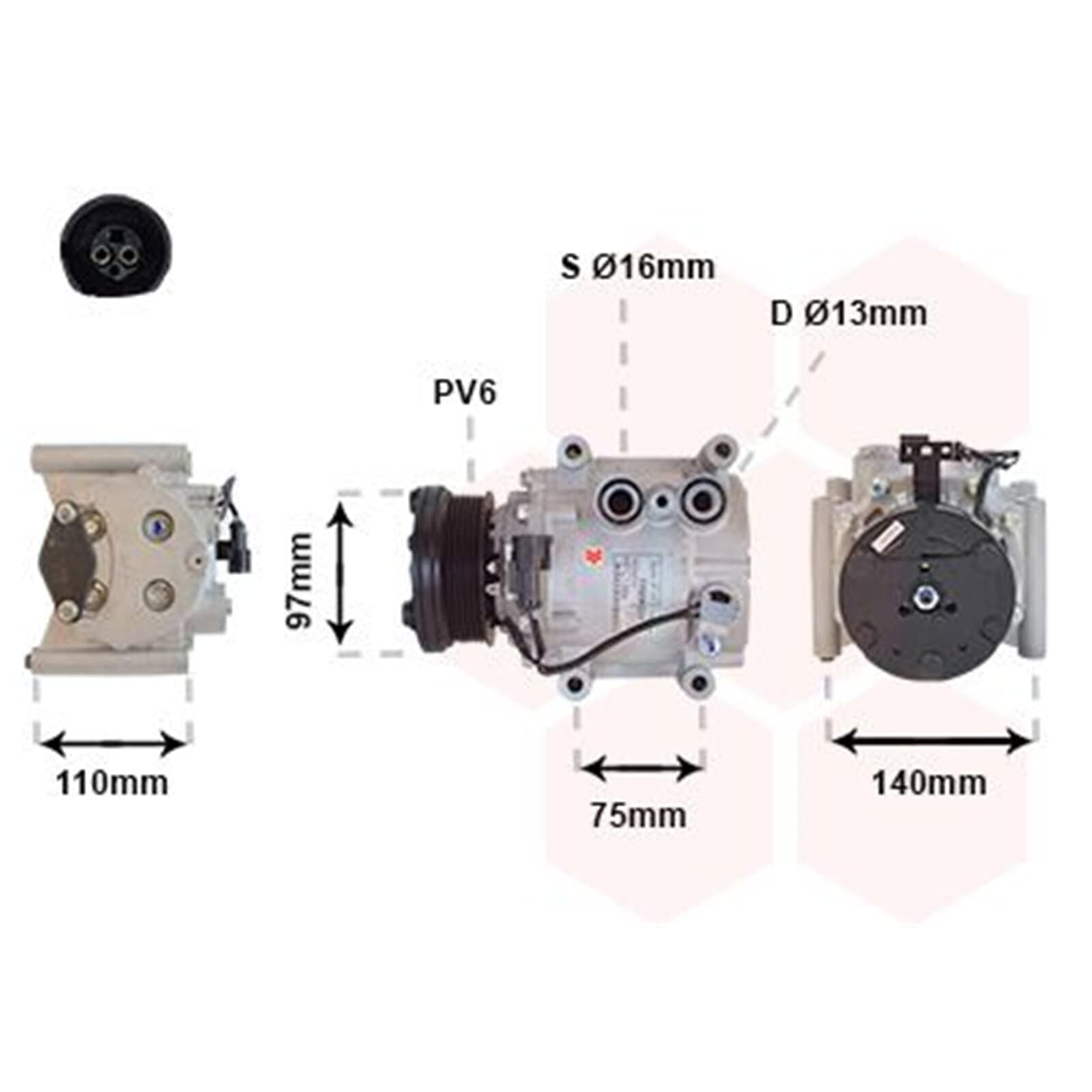 VAN WEZEL 7700K025 Compressore aria condizionata
