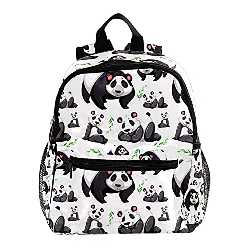 Mochila de panda con patrón de bambú para niños de 3 a 8 años para la escuela