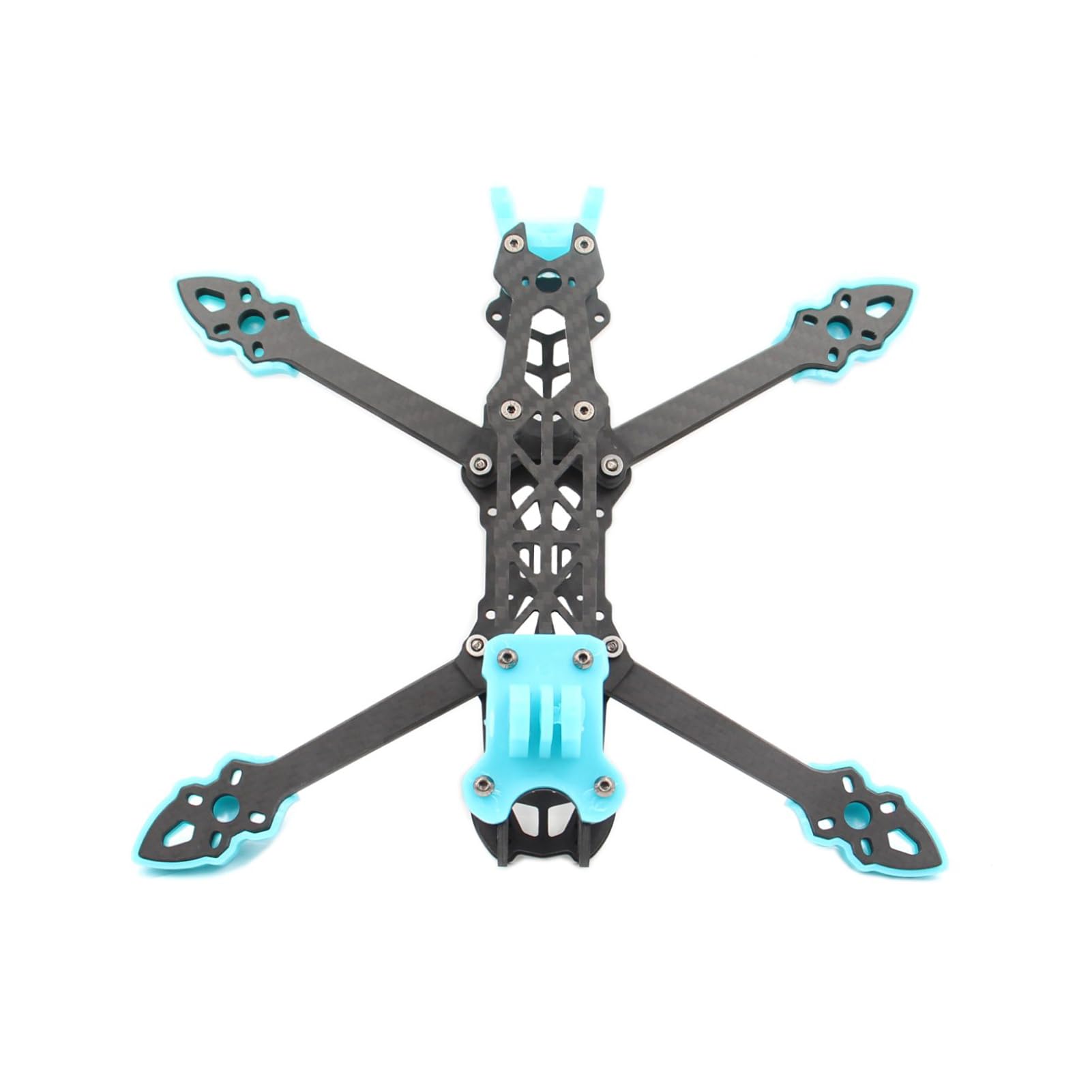 HUIOP Mark4 Marco de fibra de carbono FPV de 5 pulgadas, distancia entre ejes, brazo de 5 mm, marco de largo alcance para dron cuadricóptero de carreras