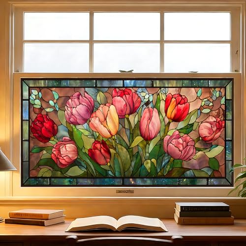 Vinilo decorativo de privacidad para ventana 39.4x17.5 pulg miniatura 4