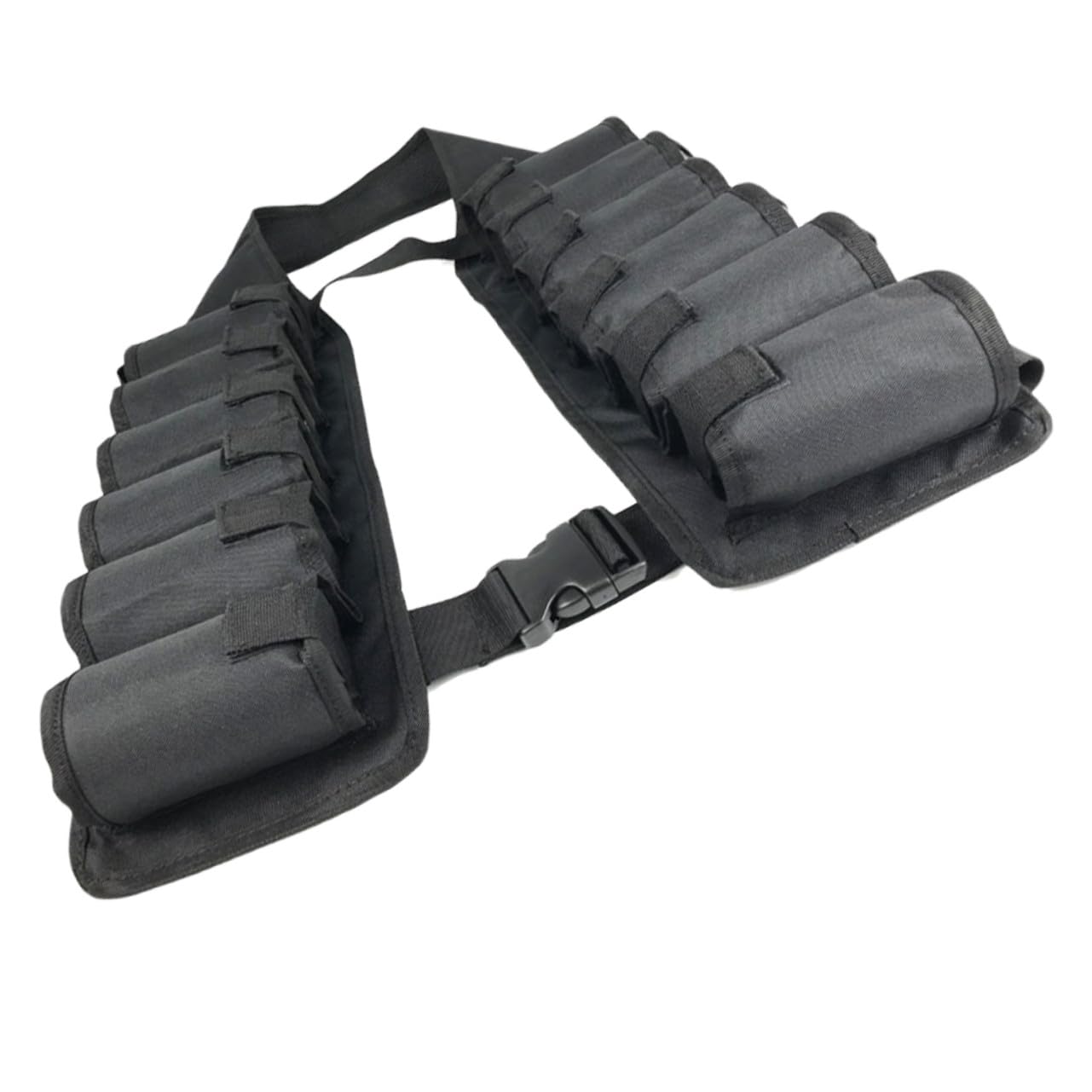 PLAFOPE Ceinture Porte-gobelet Ajustable 12 Pochettes en Toile Noire
