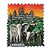Elefante e Angkor Wat Cambogia Magnete da frigo 3D Turistico Souvenir Regalo Collezione Casa Cucina Decorazione Adesivo Magnetico Cambogia Frigorifero Magnete