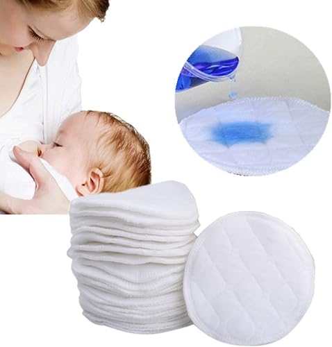 Miniatura 3 de Almohadillas reutilizables para lactancia materna, paquete de 12 almohadillas orgánicas lavables para pezones, almohadillas de lactancia de algodón