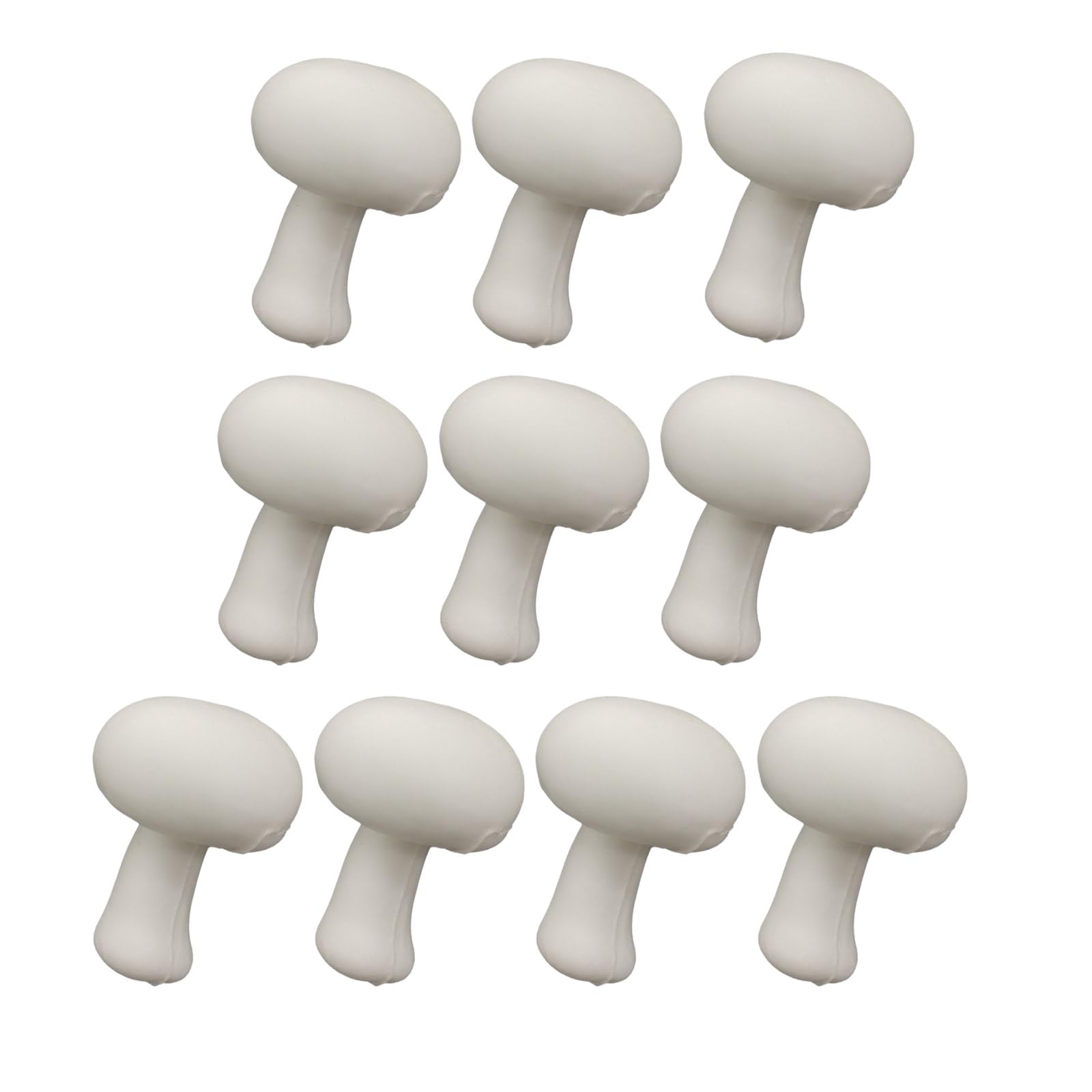 Jazuaiao 10pcs Miniature Mushroom Figurines Realistic White PU Garden Ornaments for Home Decoration Garden Ornament Models