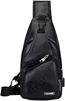 Bolsa tiracolo de couro para homens e mulheres, viagens, acampamento ao ar livre
