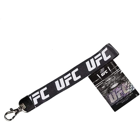Official UFC Unisex UFC Lanyard Wristlet with Logo in Charcoal