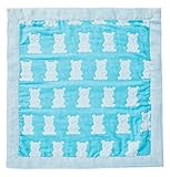 Angel Dear Jacquard Blankie, Bear Blue