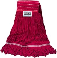 Vista 13 de Cabezal de trapeador industrial húmedo de alta resistencia, cabezal de trapeador amarillo de 21 onzas, de repuesto, de algodón, lavables