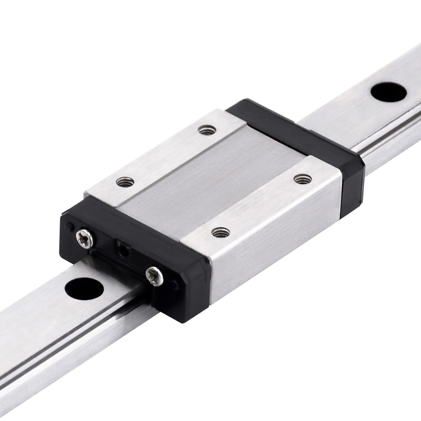 MGN12 Rail de guidage linéaire avec bloc de chariot MGN12H en acier inoxydable noir pour imprimante 3D et machines à faire soi-même (type H, 400 mm)