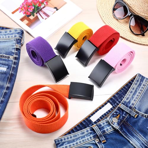 Image of Yahenda 20 Pcs Web Belt for Men Women Belt Adjustable Canvas girdle Golf Strap with Military Buckle Casual Web girdle