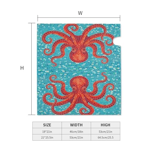 Image of Octopus Mailbox Cover Magnetic Ocean Theme Waterproof Mailbox Wraps Post Letter Box Decor 21x18 in