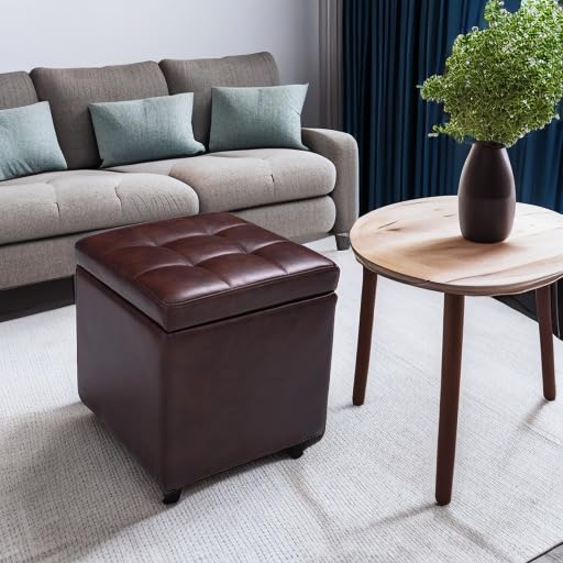 Amazon.com: Giantex 16” Cube Ottoman Pouffe Storage Box Lounge