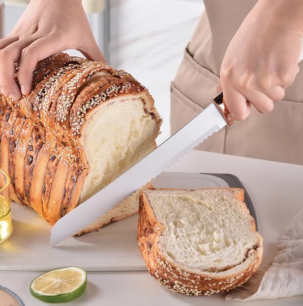 19 Pcs Silicone Kitchen Cooking Utensils Knife Set Cutting Board Sharp Scissors Chef Knife Set with Holder (Black)