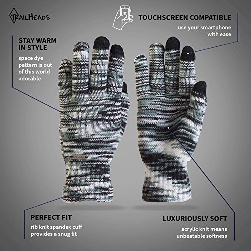 TrailHeads Women's Space Dye Touch Screen Knit Gloves2