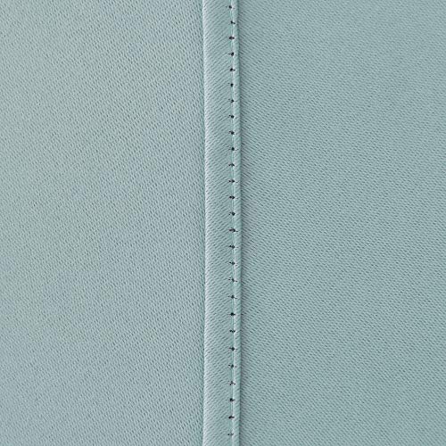 Image of Deconovo Polyester & Polyester Blend Solid Rod Pocket Blackout Curtain, Door - 7 Feet, Light Blue