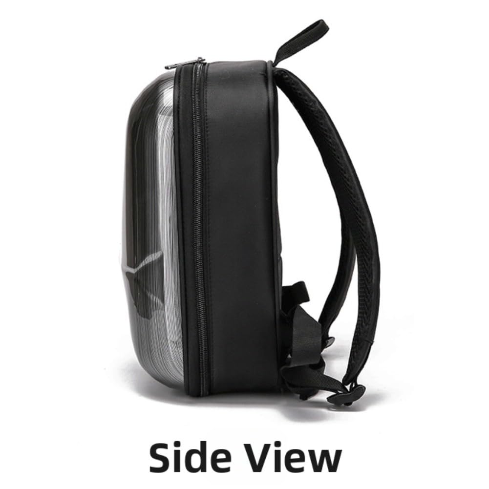 Zaino rigido, custodia per il trasporto del drone, borsa portaoggetti in PVC per DJI Mini 5 Pro, zaino da viaggio impermeabile antiurto con doppia cinghia, nero