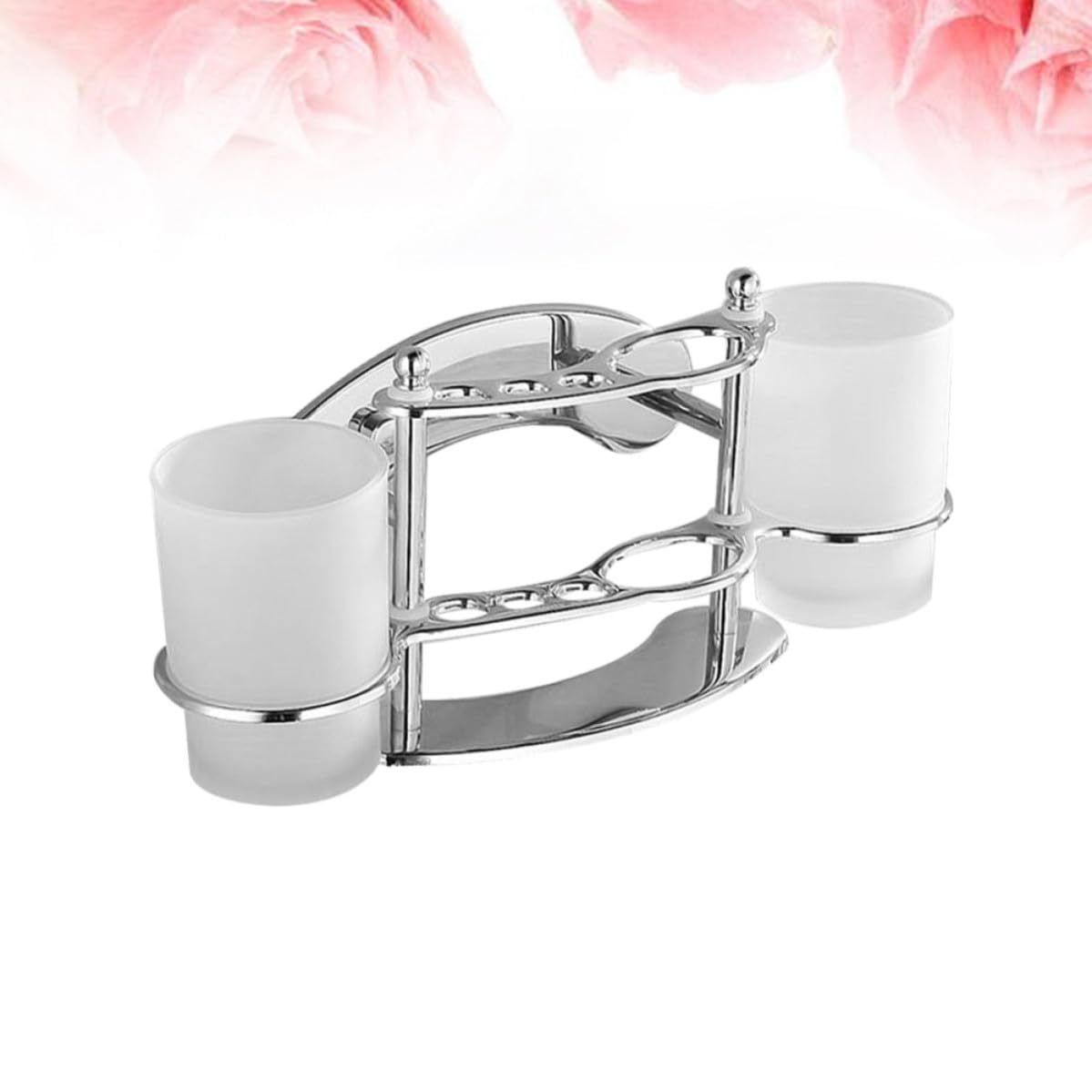 Portacepillos de Dientes Vaso de Vidrio Doble para Baño