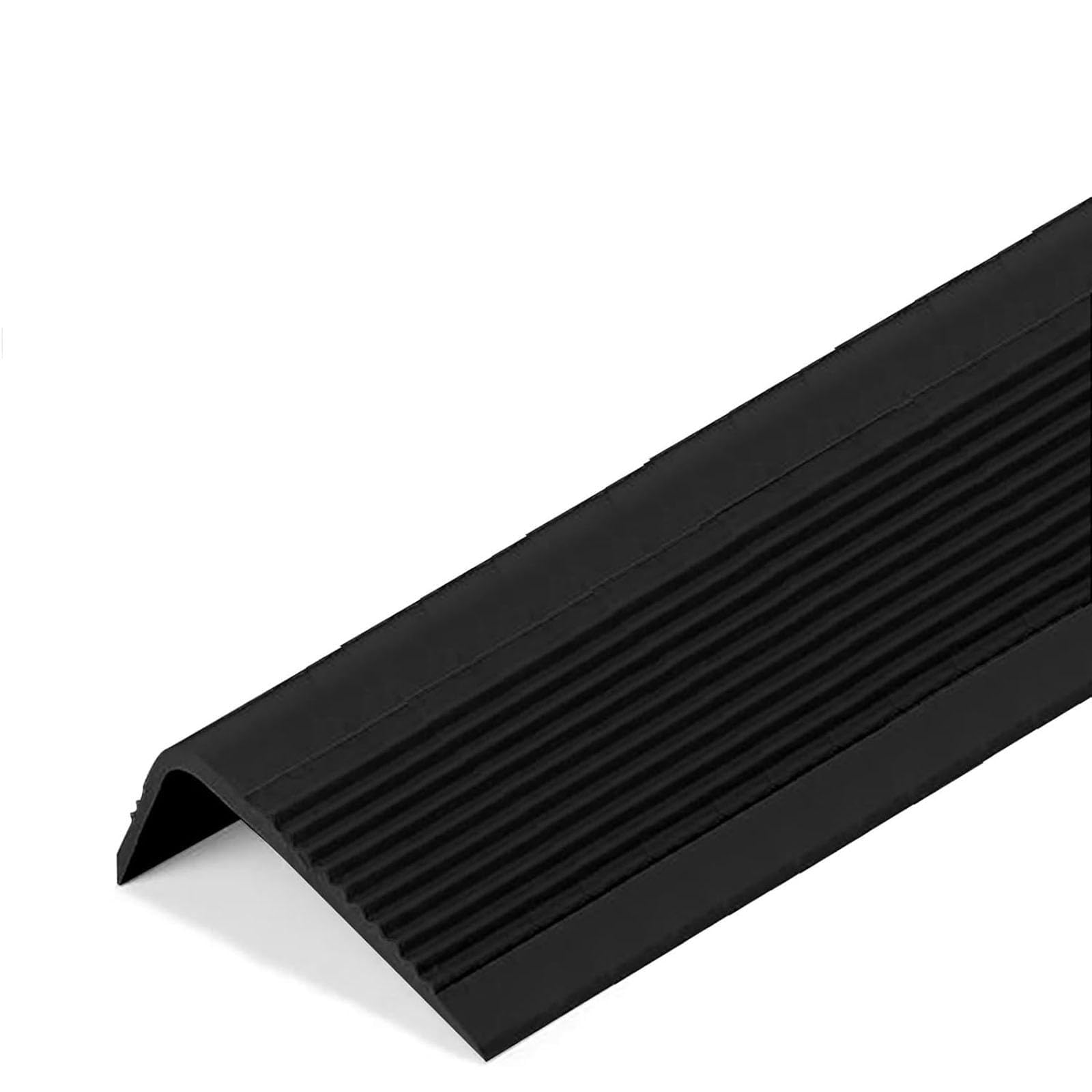 FOELANNE Self Adhesive Rubber Angle Edging, Self-Adhesive Vinyl Stair Nosing Edge or, 1-20M(1M)