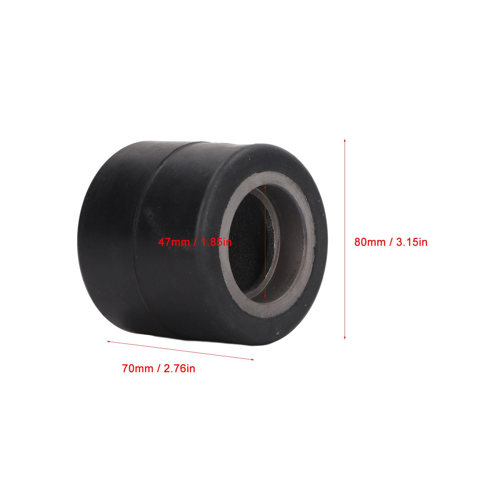 Rueda de Carga para Transpaleta, Caucho de Acero Inoxidable de 80 Mm X 70 Mm con Rodamientos, Juego Completo de Ruedas de Carga para Transpaleta, Reemplazo sin Rayones para