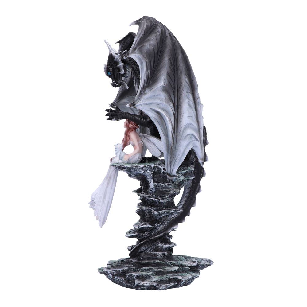Nemesis Now NYA - Figura de dragón de Hada, Color Negro, 37,5 cm