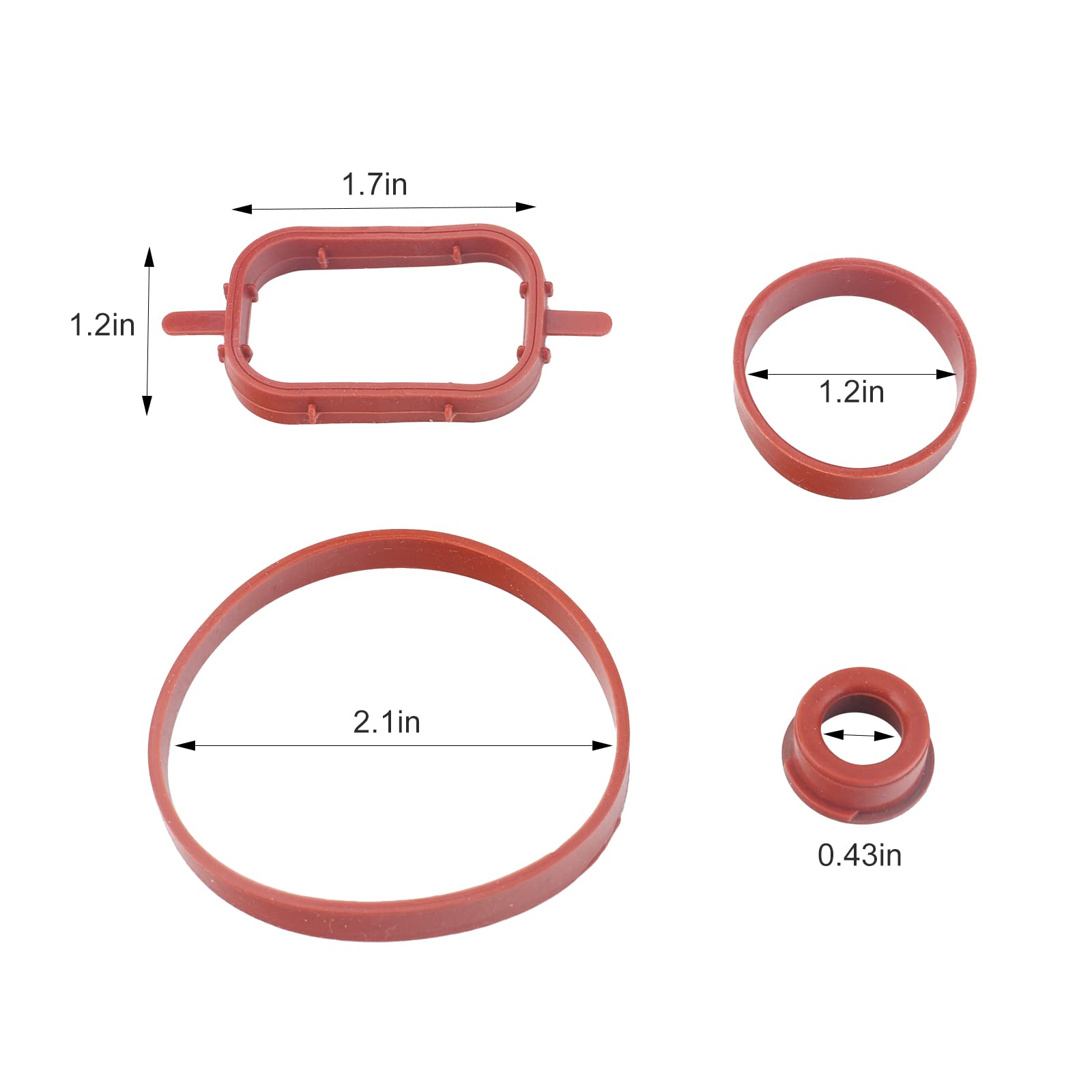 3mirrors Kit di guarnizioni collettore di aspirazione e lembo a spirale compatibile con M57 motore E39 E60 E46 E38 E53 E83 E65 E61 E65 E70 E71 E92 X3 X5 X6 11612246945 13 547799 2098, 20 pezzi
