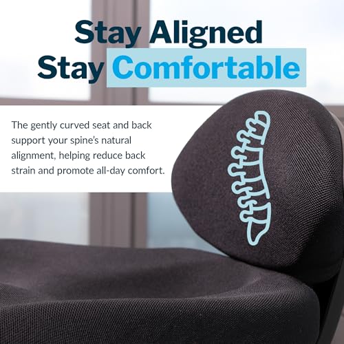 Image of Vari CoreChair - Ergonomic Armless Office Chair for Active Sitting, Core Support & Posture - Adjustable Seat Height & Depth - Compact Task Chair for Home Office Desk - 250 lb Capacity (Black)