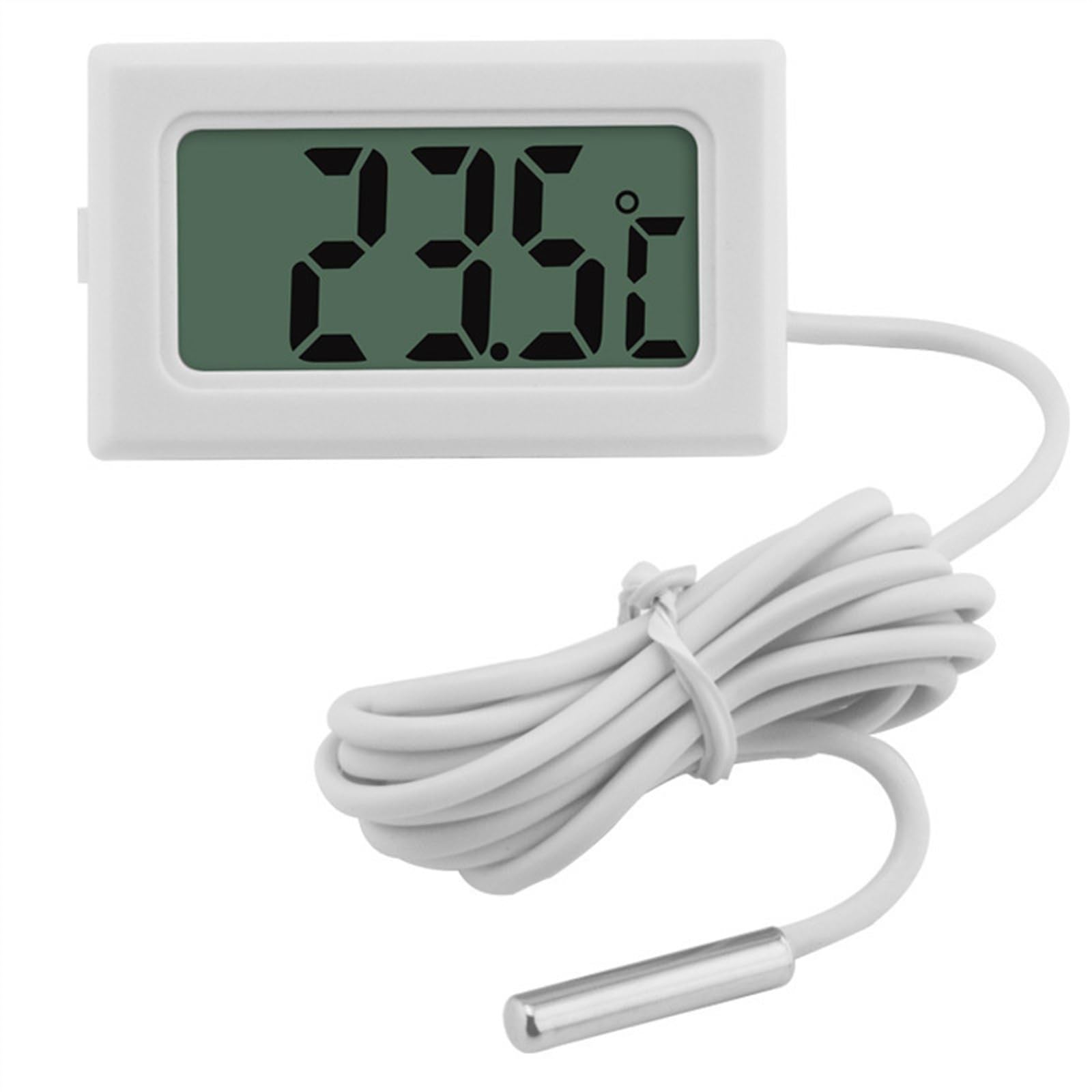 Wbudowany mini cyfrowy termometr z sondą i wyświetlaczem LCD z baterią -50-110°C do lodówki, akwarium, domu (kolor: styl A)