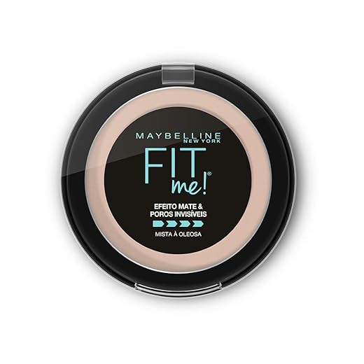 Maybelline NY Pó compacto Efeito Mate e Poros Invisíveis Fit Me Super Claro Neutro N01