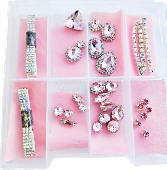 Grands strass hotfix rose diamants avec colle robuste et ruban adhésif scintillant