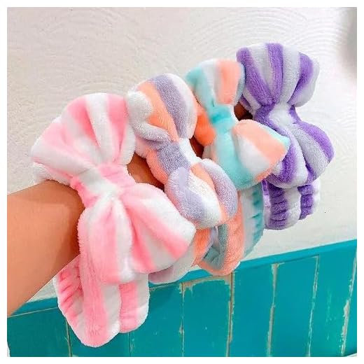 Kit 6 Faixas para Cabelo com Laço para Maquiagem e Skin Care