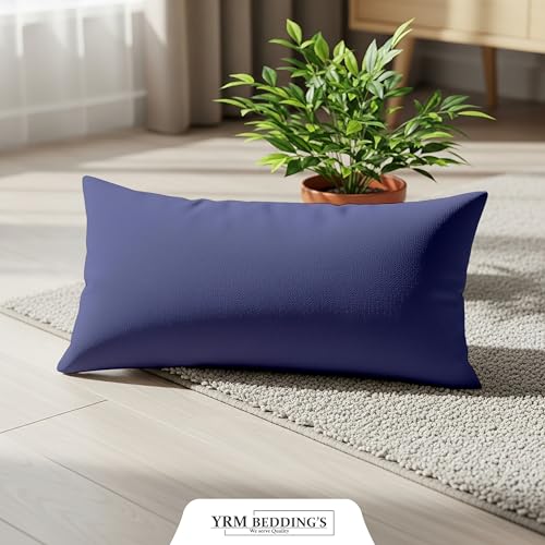 Image of YRM Bedding's - Egyptian Cotton 600TC Pillow Cover | Premium Pillowcases | Luxury Bedding-Export Collection | High Thread Count Durable & Breathable Covers - Medium Blue |[18''x30''] Inches