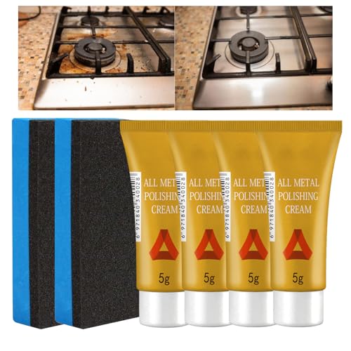 Metal Polish Limpia 4pcs para Cromo, Aluminio e Inoxidable
