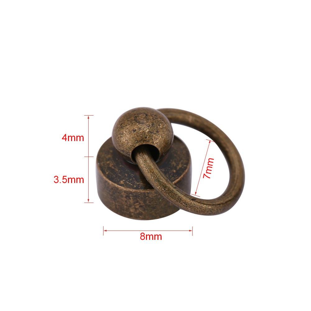 20pcs rivetto in metallo artigianale in pelle fai da te con viti a