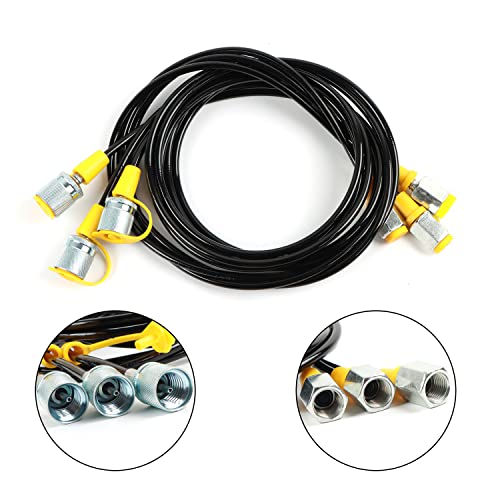 Image of Hydraulic Pressure Test Kit 250 /400 /600bar, 3 Gauges 16 Couplings 3 Tee Connectors 3 Test Hoses Hydraulic Test Kit for Excavator Construction Machinery