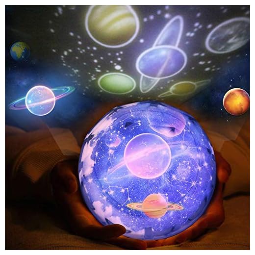 Luz de Nocturna Proyector Estrella Bebé Proyector Lámpara, 360 Grado Giratorio Planeta Tierra Luna Mar Estrellado Led Proyector Iluminación