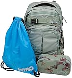 Nitro Superhero, Schulrucksackset, Rucksack, Backpack, abnehmbarer Hüftgurt, robuste Bodenplatte, Thermotasche, Laptopfach, Turnbeutel & Pencil Case XL,Death Flower