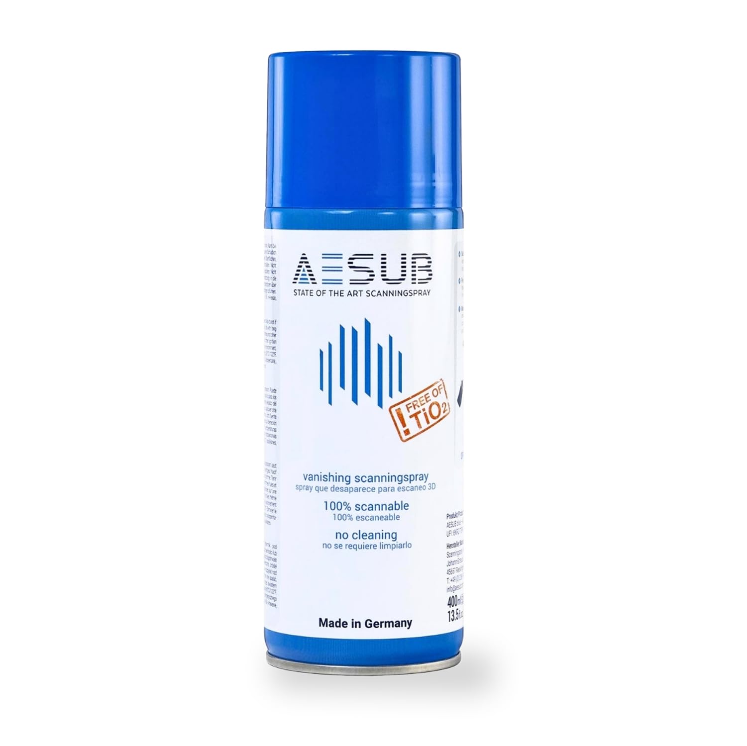 AESUB blue - State of the art disappearing 3D Scanning Spray 400 ml
