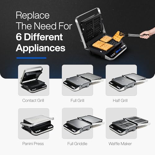 Yedi Houseware GV019 Yedi Total Package 6-In-1 Digital Indoor Grill, Waffle Maker thumb #1
