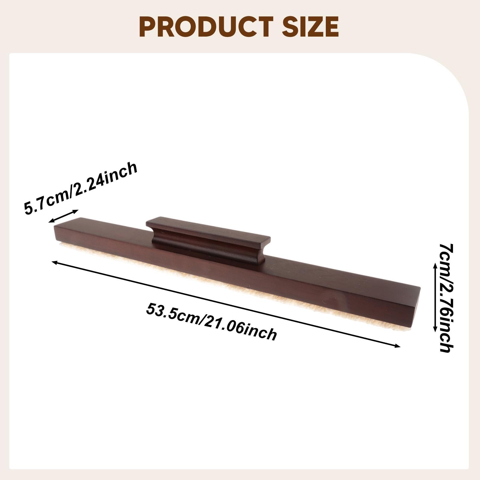 Cepillo de Limpieza para Mesa de Shuffleboard, Herramienta ergonómica de Madera para Interiores, Rojo Oscuro