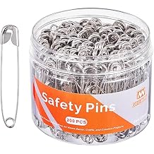 NEEWAY Large Safety Pins, Pack of 200, 2.17Inch/55mm Nickel-Plated Safety Pin for Home Decor, Crafts, and Creative Projects