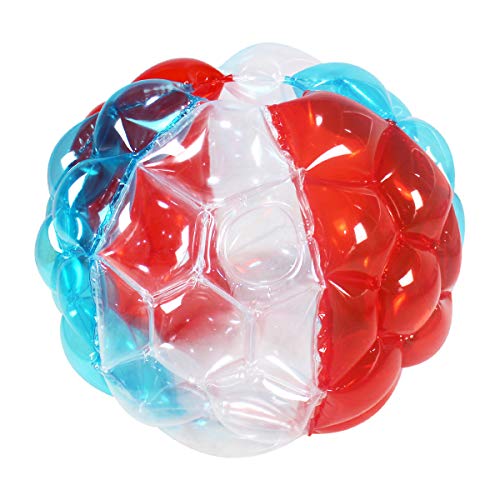 SUNSHINEMALL 2 PC Bumper Balls, Inflatable Body Bubble Ball Sumo Bumper Bopper Toys, Heavy Duty Durable PVC Vinyl Kids Adults Physical Outdoor Active Play (36inch, New red+Blue)