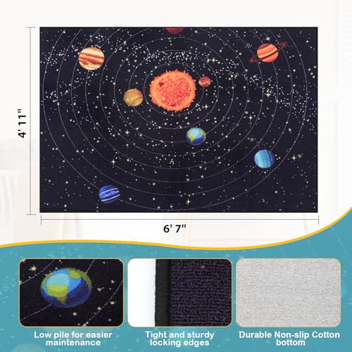 Tapete Decorativo Infantil Outer Space 150x200 cm miniatura 2