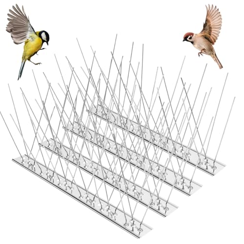 Tunejoy 1 Metros Pinchos Antipalomas de Acero Inoxidable Pinchos para Palomas Antipajaros Ahuyentador Palomas para Balcon Jardines Terraza Ventana