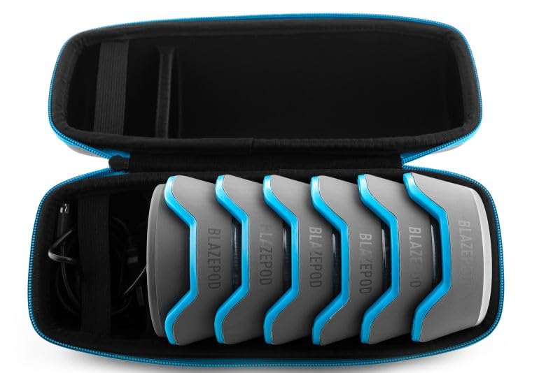 PERFORMBETTER+ BlazePod Bundle Trainer Set - Komplettes Reaktionstraining Kit für Trainer und Therapeuten, Inklusive 6 Pods, Adapter und Tragetasche