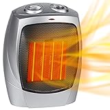 GiveBest Space Heater, 750W/1500W Indoor Electric Portable Heaters with Thermostat, Mini PTC Fast Heating Ceramic Room Small Heater with Fan for Office Home Desktop Use